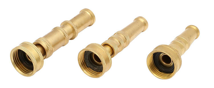 ทองเหลือง Adjustable Twist Hose Spray Nozzle Set