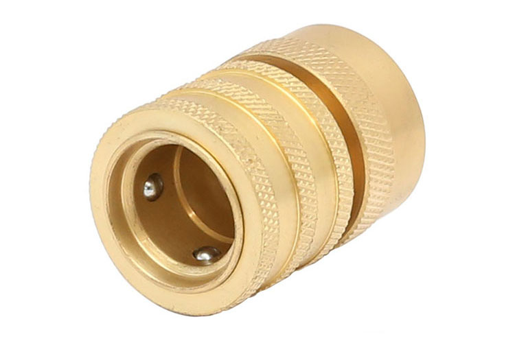 3 / 4AFemale ทองเหลือง Quick Hose Connector with water stop