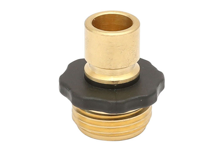 ทองเหลือง Male Garden Hose Quick Connect Fitting with Rubber